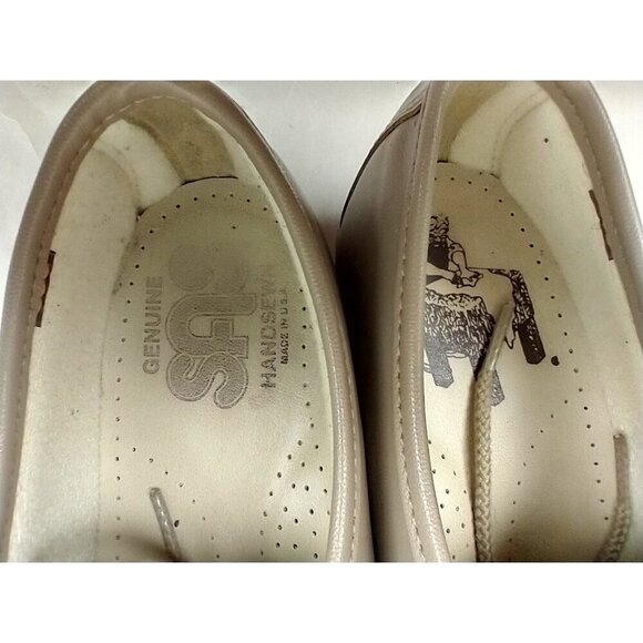 SAS Siesta Women's Tan Beige Leather Oxford Comfort Shoes 8N EUC - Picture 9 of 9